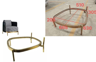 Gold Sofa 1 Seater Frame